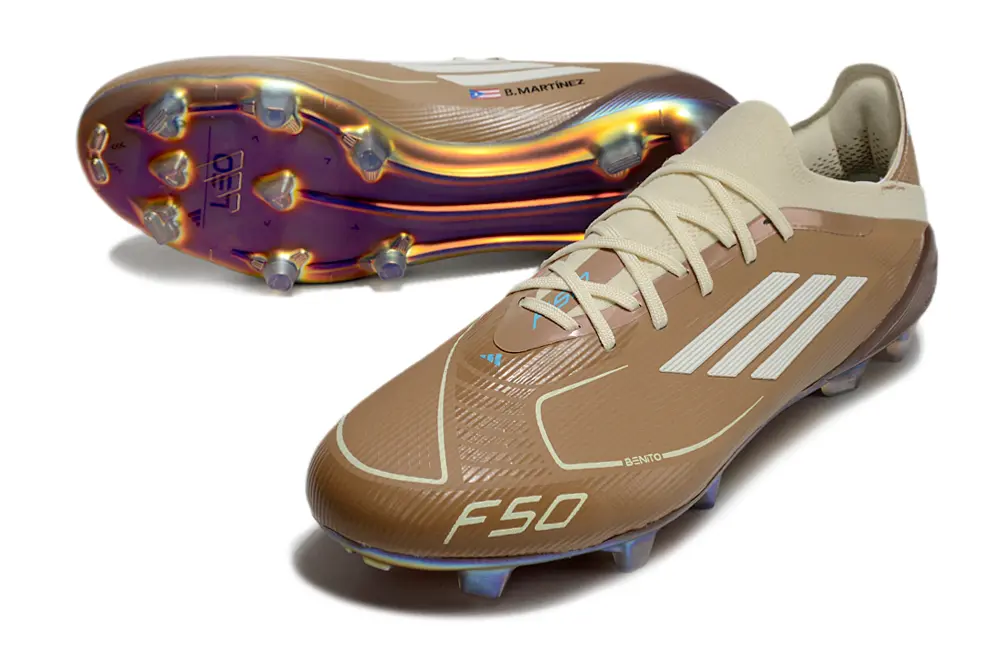 Bad Bunny x Messi x Adidas F50 Elite FG - Brown/Desert Tan/Sky Blue