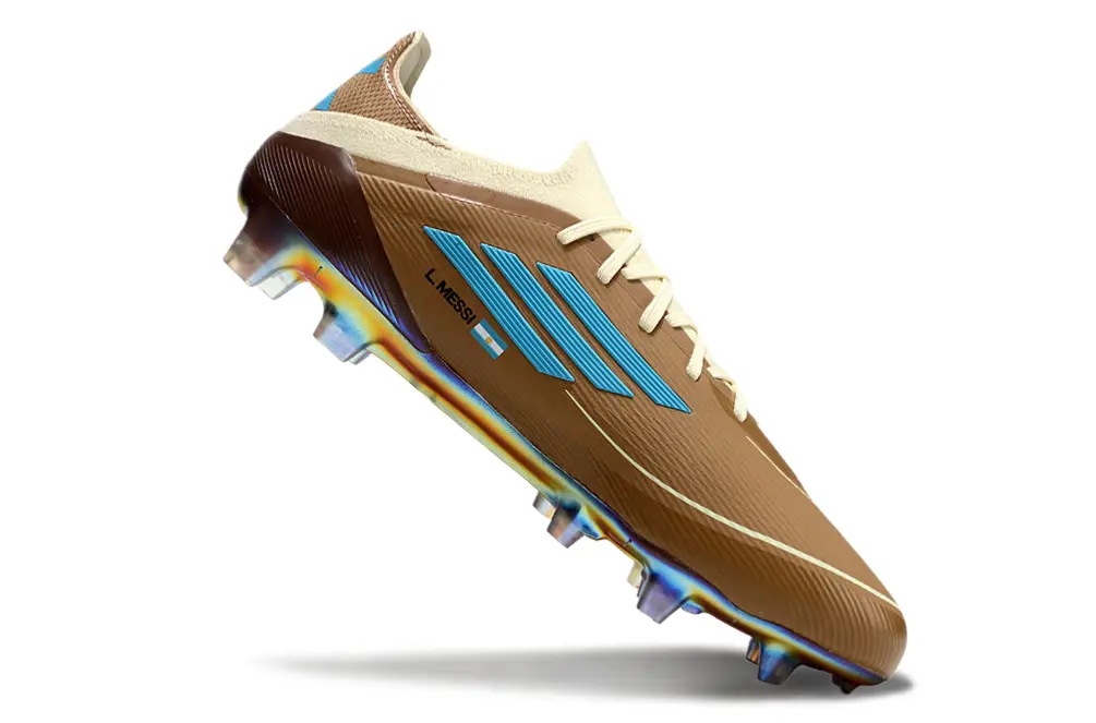 Bad Bunny x Messi x Adidas F50 Elite FG - Brown/Desert Tan/Sky Blue