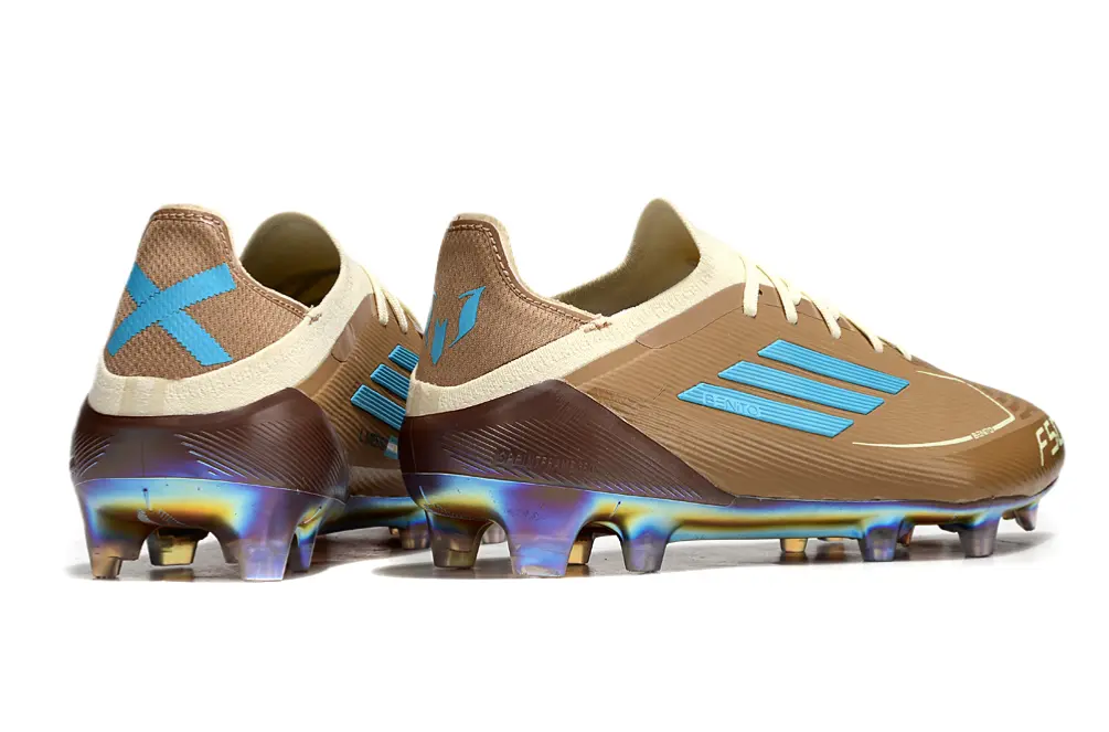 Bad Bunny x Messi x Adidas F50 Elite FG - Brown/Desert Tan/Sky Blue