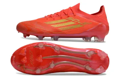 Adidas F50 Elite FG - Red/Fiery Red/Gold Accents