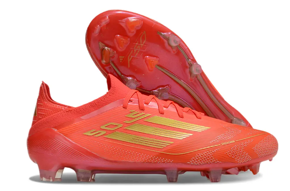 Adidas F50 Elite FG - Red/Fiery Red/Gold Accents