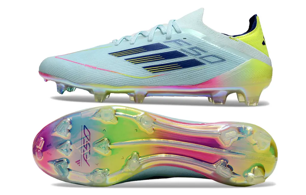 Adidas F50 Elite FG - Sky/Luminous Yellow/Rainbow Fade