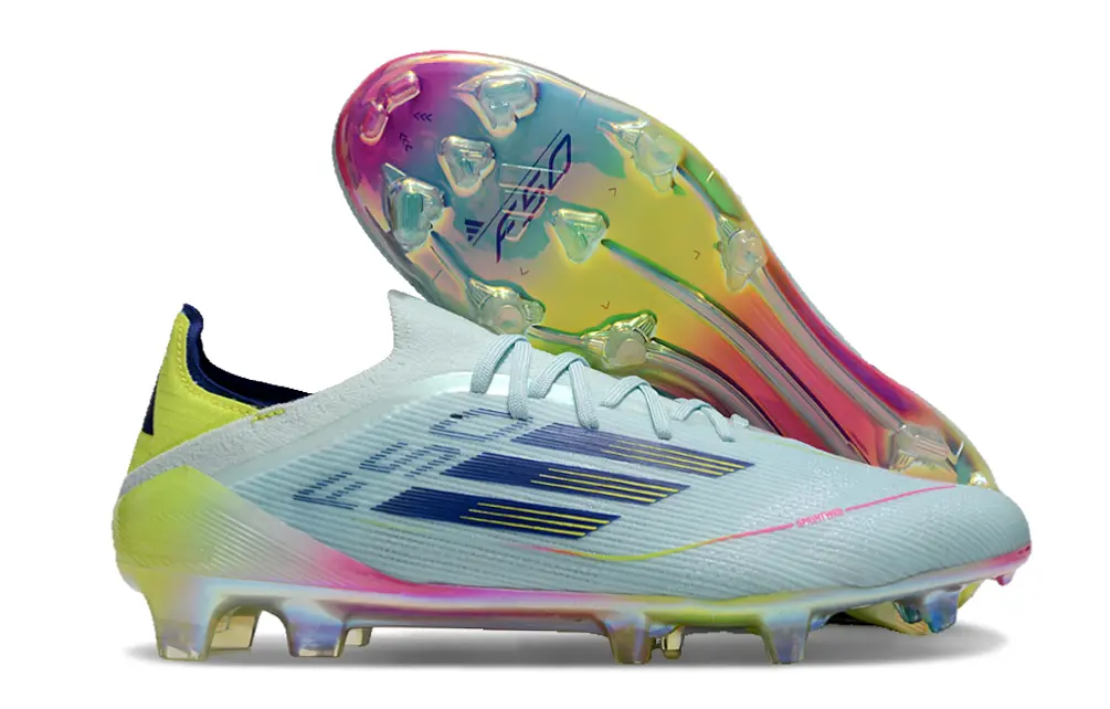 Adidas F50 Elite FG - Sky/Luminous Yellow/Rainbow Fade