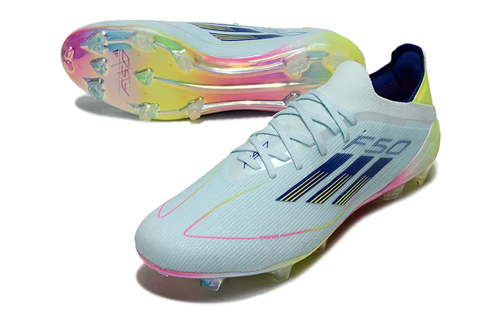 Adidas F50 Elite FG - Sky/Luminous Yellow/Rainbow Fade