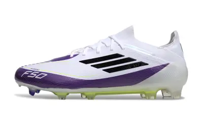 Messi x Adidas F50 Elite FG - White/Electric Purple/Neon Yellow