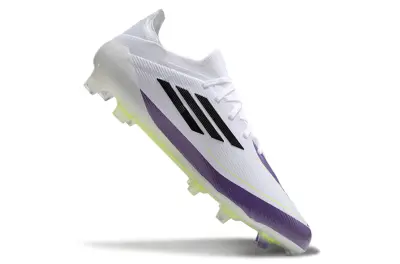 Messi x Adidas F50 Elite FG - White/Electric Purple/Neon Yellow