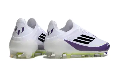 Messi x Adidas F50 Elite FG - White/Electric Purple/Neon Yellow