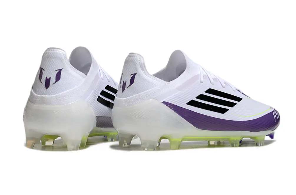 Messi x Adidas F50 Elite FG - White/Electric Purple/Neon Yellow