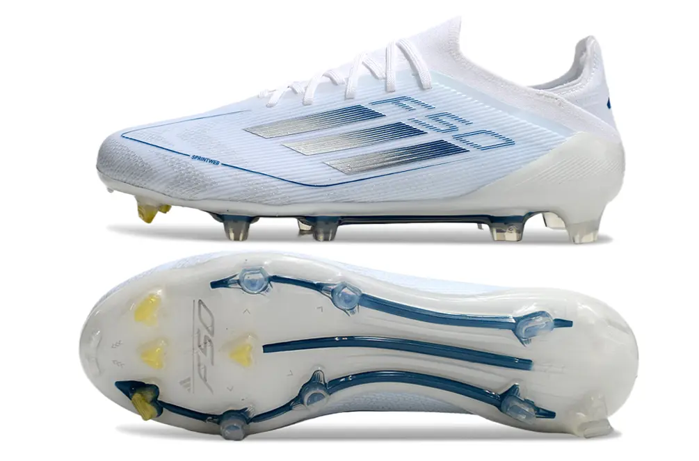 Adidas F50 Elite FG - White/Sky Blue/Metallic Silver