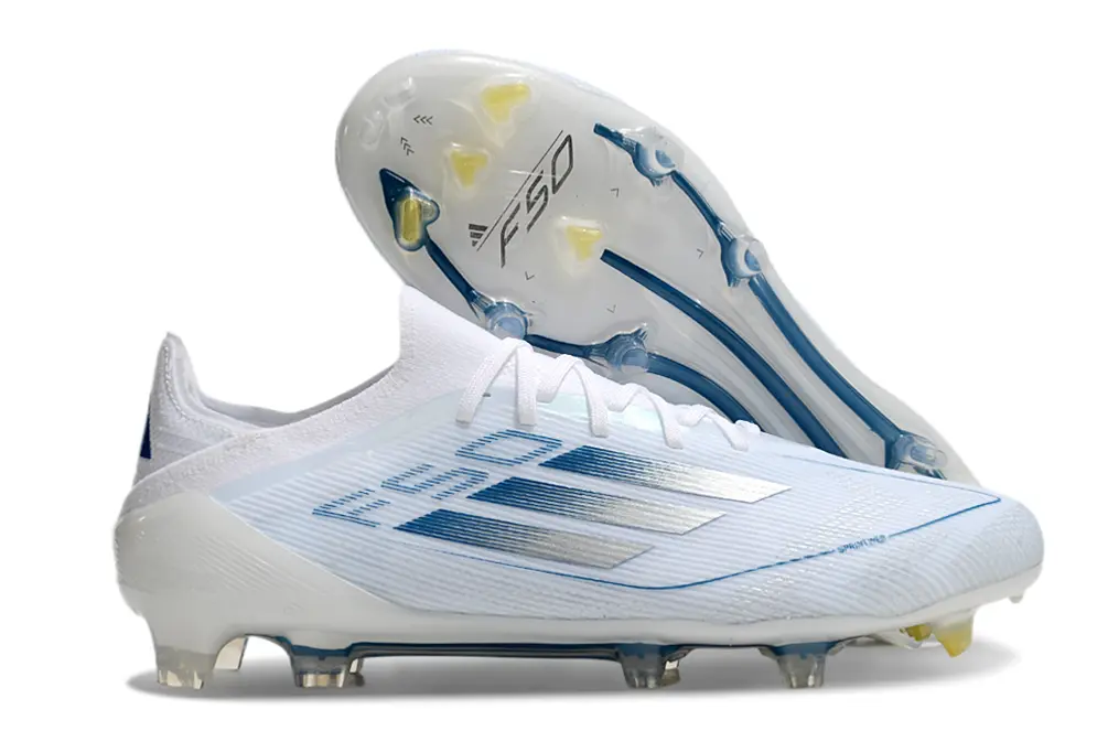 Adidas F50 Elite FG - White/Sky Blue/Metallic Silver