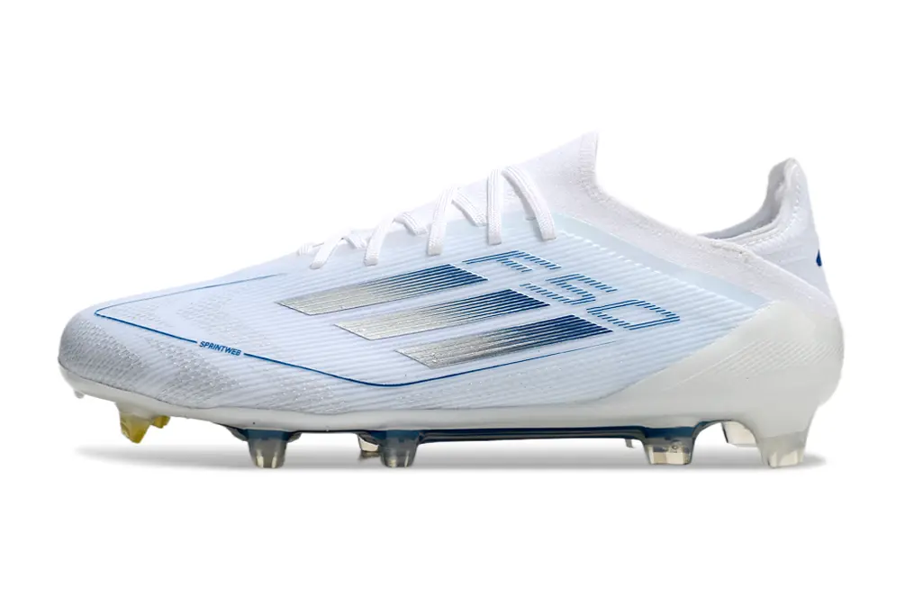 Adidas F50 Elite FG - White/Sky Blue/Metallic Silver