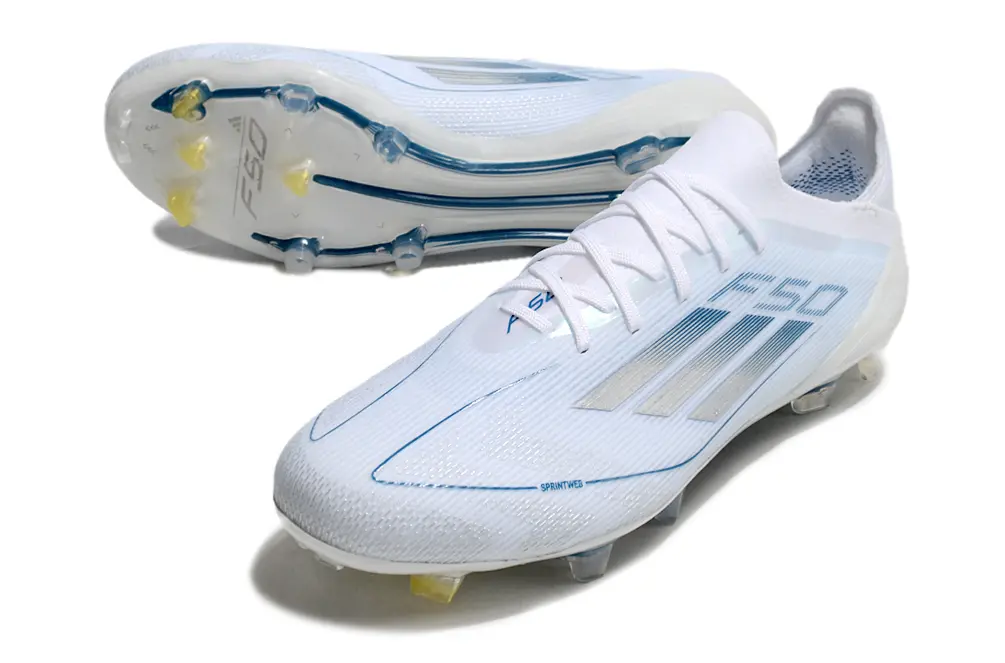 Adidas F50 Elite FG - White/Sky Blue/Metallic Silver