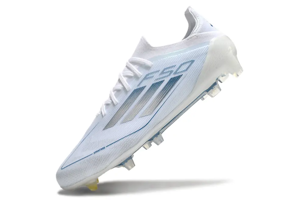 Adidas F50 Elite FG - White/Sky Blue/Metallic Silver