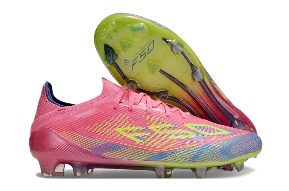 Adidas F50 Elite FG - Pink/Neon Yellow/Deep Blue
