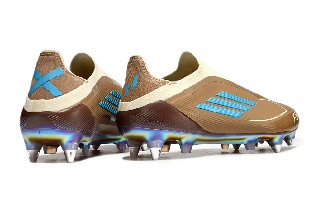 Bad Bunny x Adidas F50 Elite Laceless SG - Brown/Sandy Brown/Metallic Blue