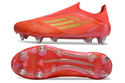 Adidas F50 Elite Laceless SG - Red/Vibrant Red/Gold Accents