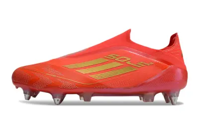 Adidas F50 Elite Laceless SG - Red/Vibrant Red/Gold Accents