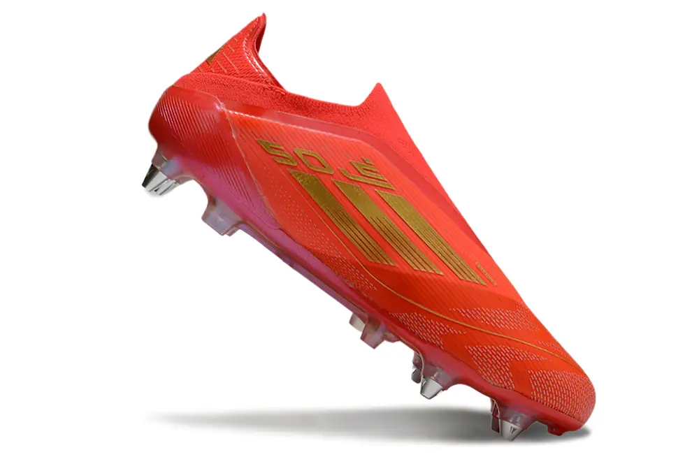 Adidas F50 Elite Laceless SG - Red/Vibrant Red/Gold Accents