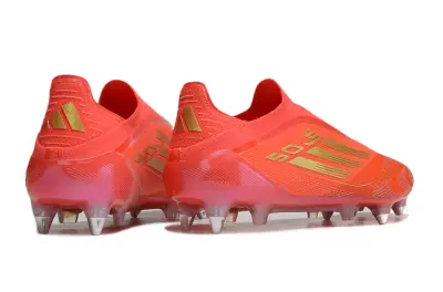 Adidas F50 Elite Laceless SG - Red/Vibrant Red/Gold Accents
