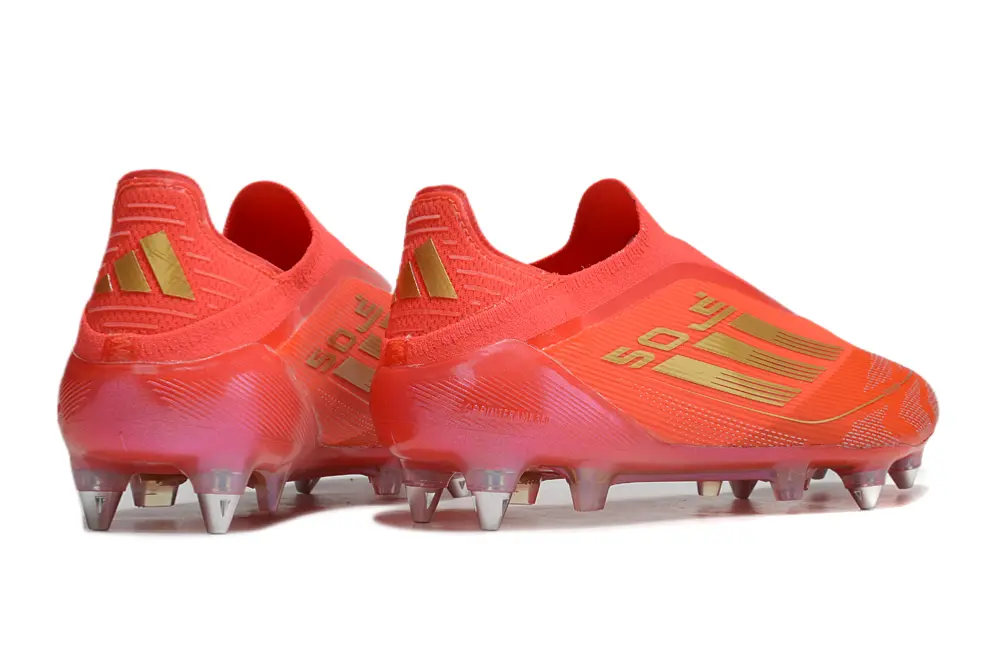 Adidas F50 Elite Laceless SG - Red/Vibrant Red/Gold Accents