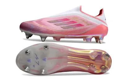 Lamine Yamal x Adidas F50 Elite Laceless 304 SG - Pink/Soft Blush/Rose Gold