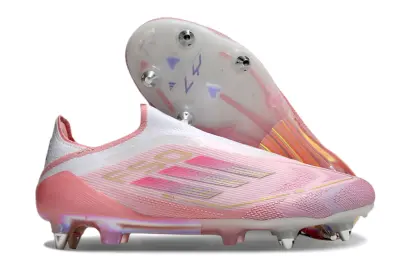 Lamine Yamal x Adidas F50 Elite Laceless 304 SG - Pink/Soft Blush/Rose Gold