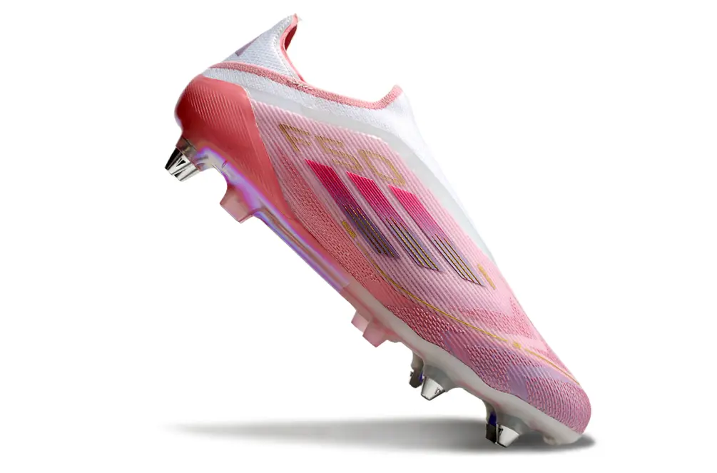 Lamine Yamal x Adidas F50 Elite Laceless 304 SG - Pink/Soft Blush/Rose Gold