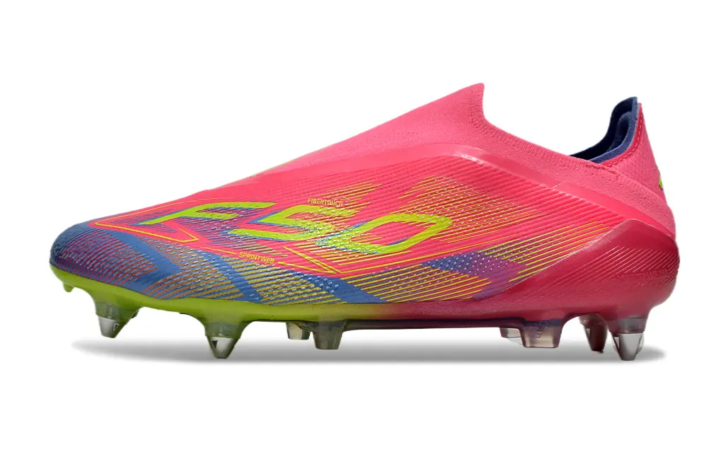 Adidas F50 Elite Laceless SG - Pink/Neon Green/Blue Gradient
