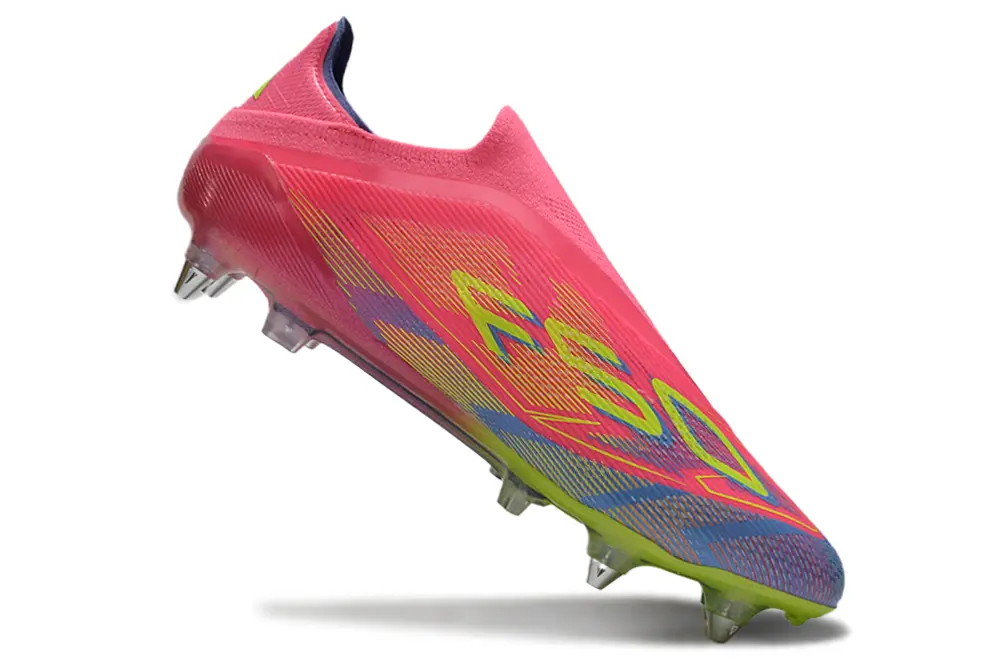 Adidas F50 Elite Laceless SG - Pink/Neon Green/Blue Gradient