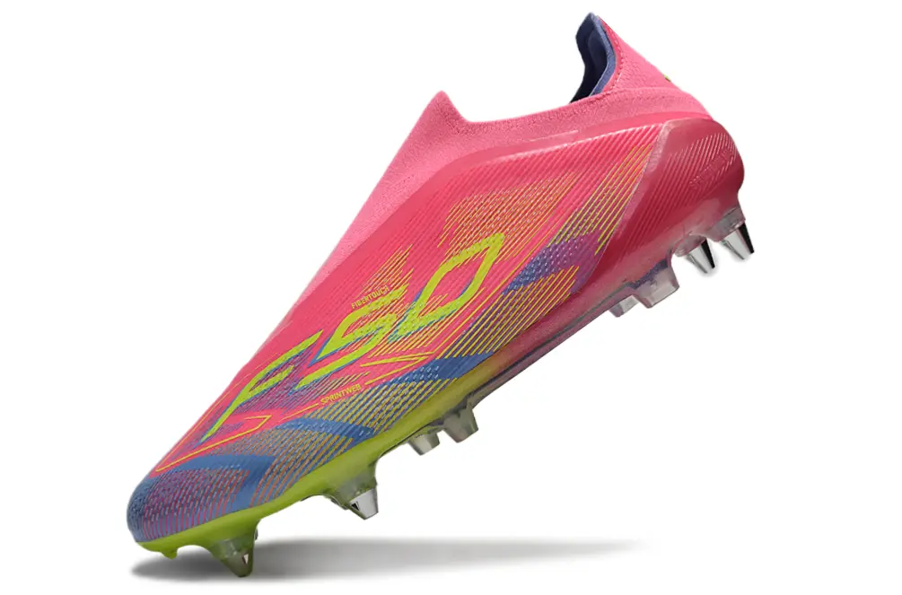 Adidas F50 Elite Laceless SG - Pink/Neon Green/Blue Gradient