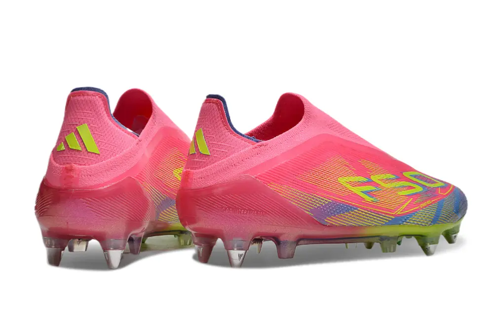 Adidas F50 Elite Laceless SG - Pink/Neon Green/Blue Gradient