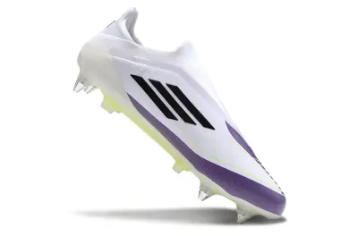 Messi x Adidas F50 Elite Laceless SG - Purple/Bright Purple/Electric Yellow