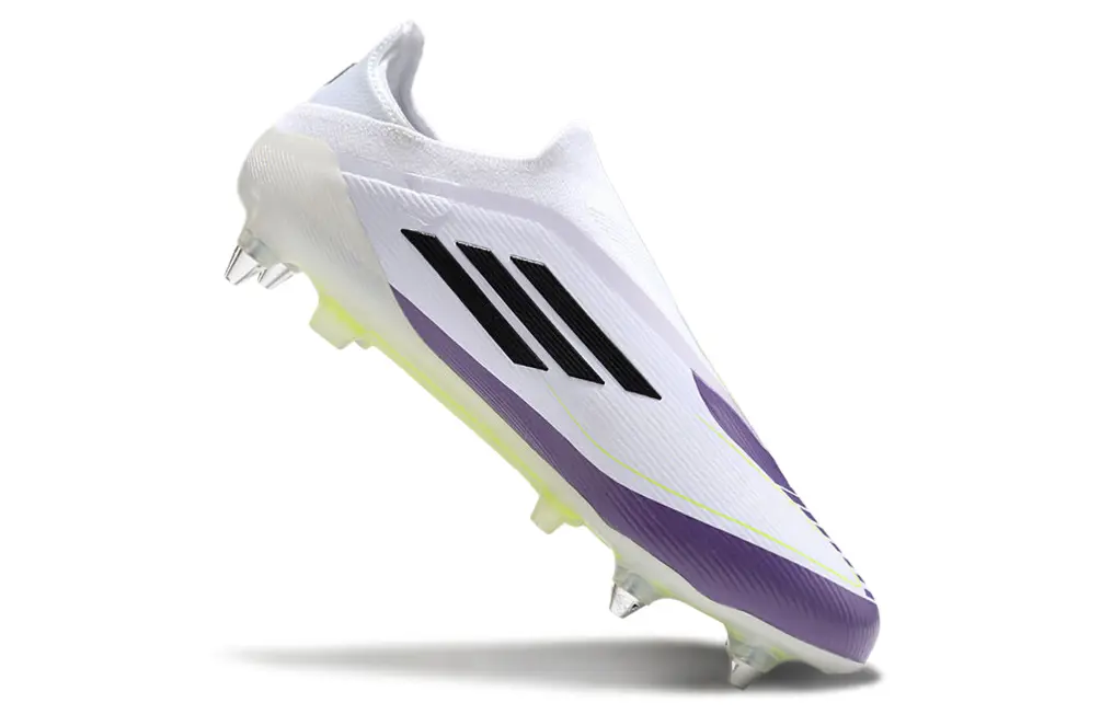 Messi x Adidas F50 Elite Laceless SG - Purple/Bright Purple/Electric Yellow
