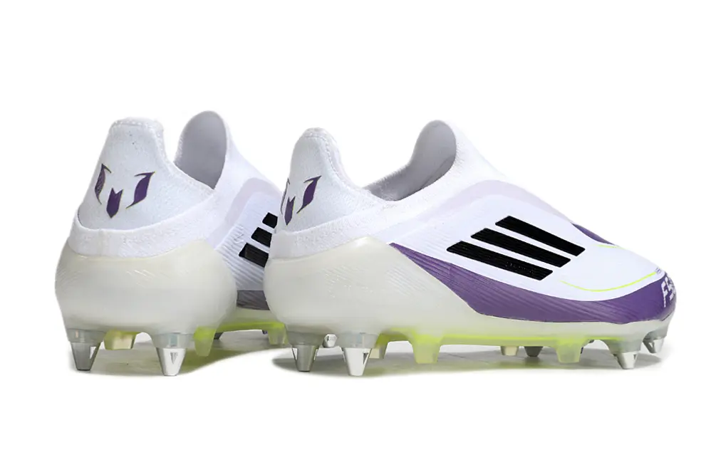 Messi x Adidas F50 Elite Laceless SG - Purple/Bright Purple/Electric Yellow