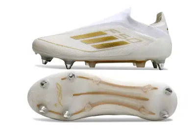 Adidas F50 Elite Laceless SG - White/Elegant Gold/Classic White