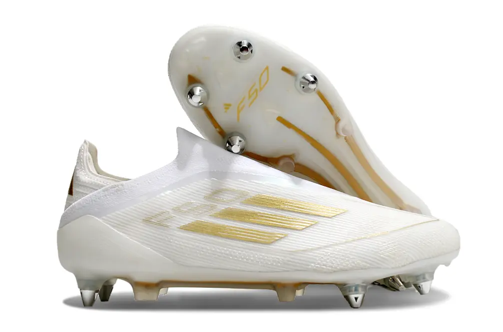 Adidas F50 Elite Laceless SG - White/Elegant Gold/Classic White