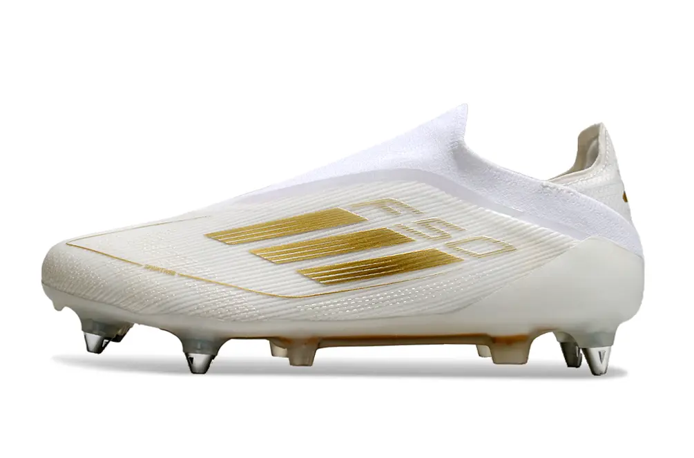 Adidas F50 Elite Laceless SG - White/Elegant Gold/Classic White