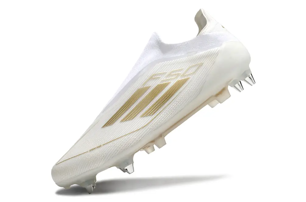 Adidas F50 Elite Laceless SG - White/Elegant Gold/Classic White