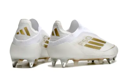 Adidas F50 Elite Laceless SG - White/Elegant Gold/Classic White