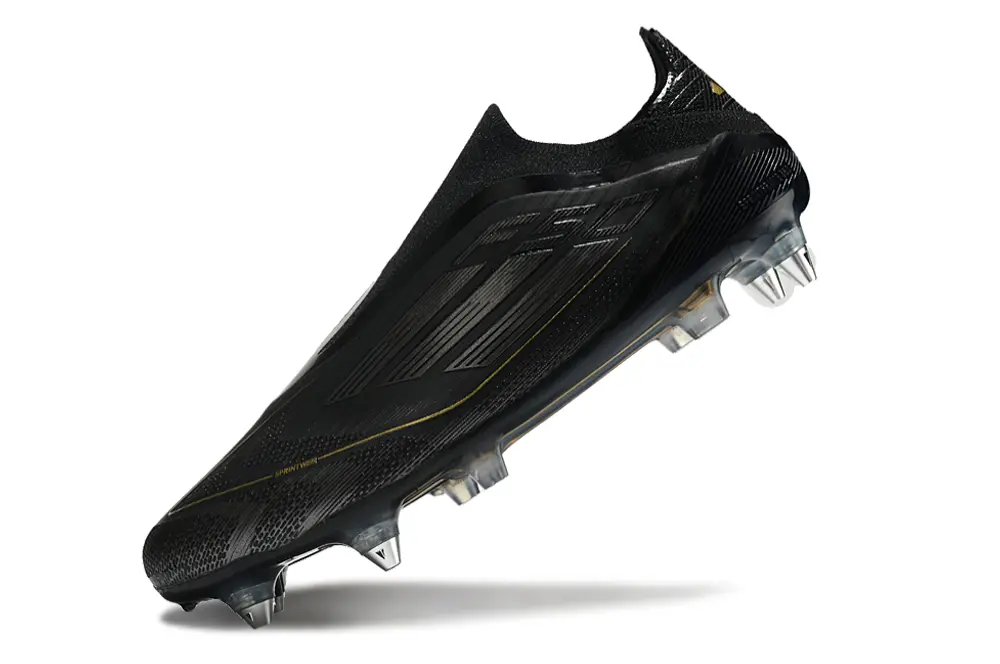 Adidas F50 Elite Laceless SG - Black/Metallic Gold/Crystal Clear