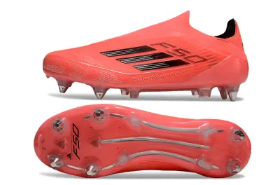 Adidas F50 Elite Laceless SG - Coral/Flame Red/Black