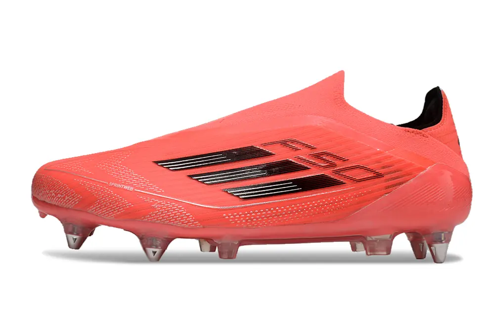 Adidas F50 Elite Laceless SG - Coral/Flame Red/Black