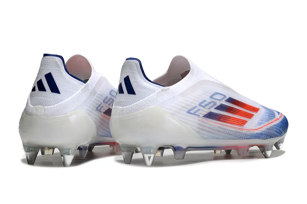 Adidas F50 Elite Laceless SG - White/Navy Blue/Fiery Red