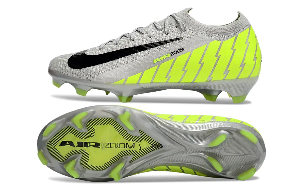 Nike Air Zoom Mercurial Vapor 16 Elite FG - Gray/Electric Yellow/Sleek Black