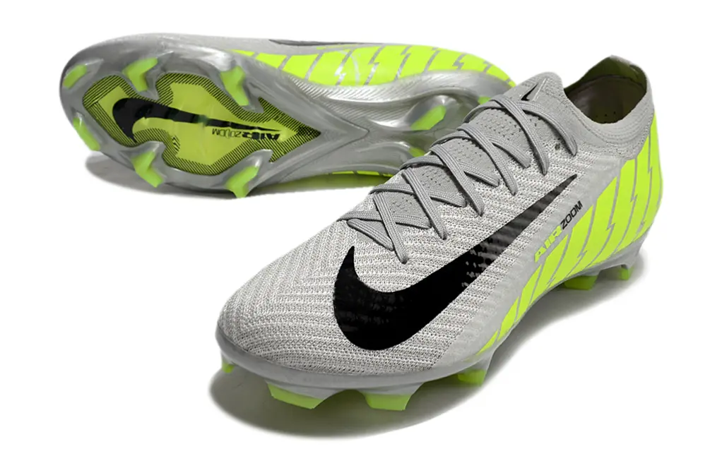 Nike Air Zoom Mercurial Vapor 16 Elite FG - Gray/Electric Yellow/Sleek Black