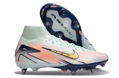 Nike Air Zoom Mercurial Superfly 10 Elite SG - White/Coral Glow/Navy Blue