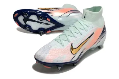 Nike Air Zoom Mercurial Superfly 10 Elite SG - White/Coral Glow/Navy Blue