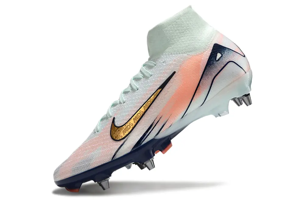 Nike Air Zoom Mercurial Superfly 10 Elite SG - White/Coral Glow/Navy Blue