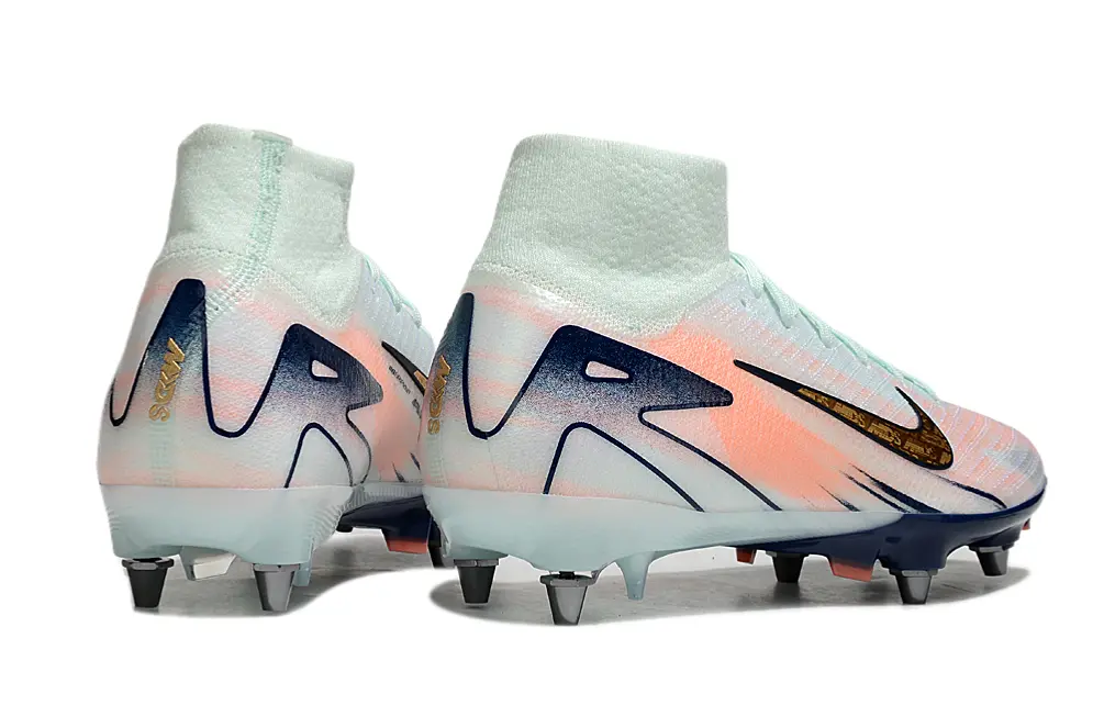 Nike Air Zoom Mercurial Superfly 10 Elite SG - White/Coral Glow/Navy Blue