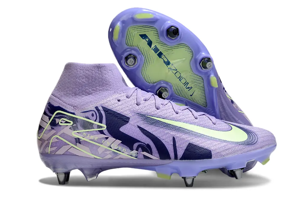 Mbappé x Nike Air Zoom Mercurial Superfly 10 Elite SG - Purple/Vibrant Lilac/Luminous Green